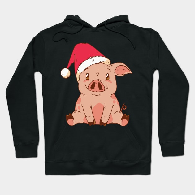 Christmas Pig Hoodie by madeinchorley